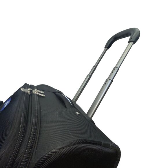 Zeiss Black Fabric With Telescoping Handle Rolling Travel Carry-On Luggage - Picture 10 of 10